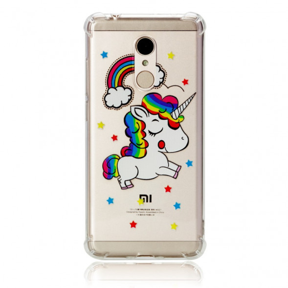 Силиконовый чехол с рисунком для Xiaomi Redmi 5 (Единорог)