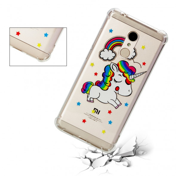 Силиконовый чехол с рисунком для Xiaomi Redmi 5 (Единорог)