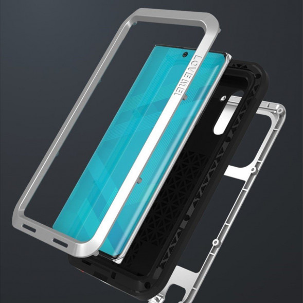 Гибридный чехол Love Mei для Samsung Galaxy Note 10 N970 (серебряный)