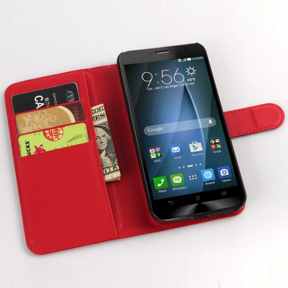Чехол книжка для Asus Zenfone 2 ZE500CL (красный)