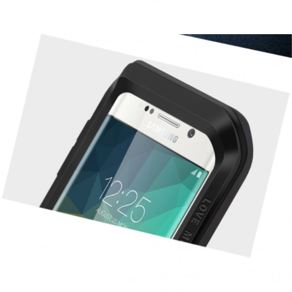 Металлический защитный чехол Love Mei для Samsung Galaxy S6 EDGE+ G928 (Черный)