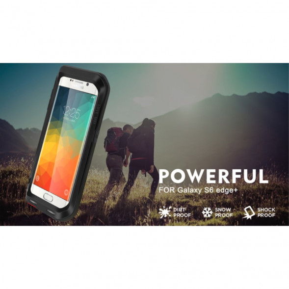 Металлический защитный чехол Love Mei для Samsung Galaxy S6 EDGE+ G928 (Черный)