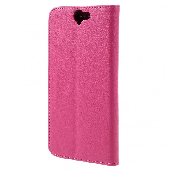 Чехол книжка с визитницей для HTC One A9 (Малиновый)