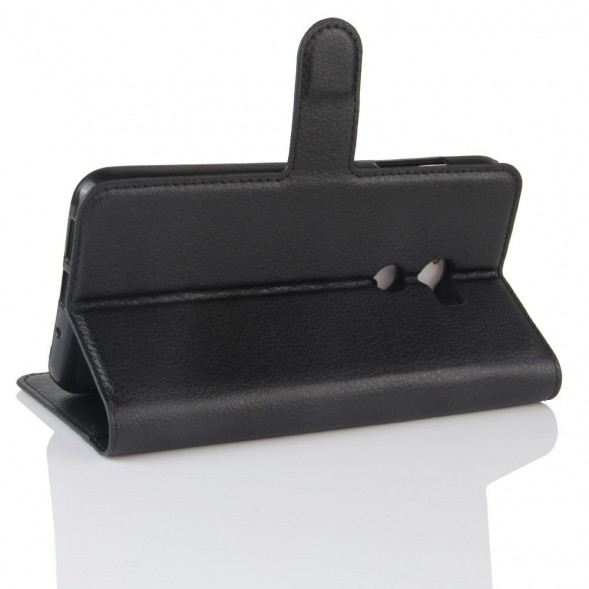 Чехол книжка с визитницей для HTC One X10 (черный)