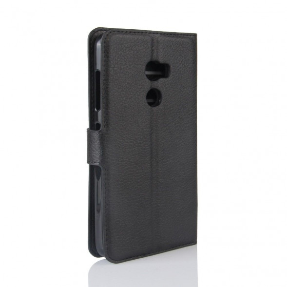 Чехол книжка с визитницей для HTC One X10 (черный)