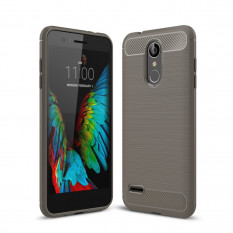 Чехол накладка Carbon Fiber для LG K8 (2018) (серый)