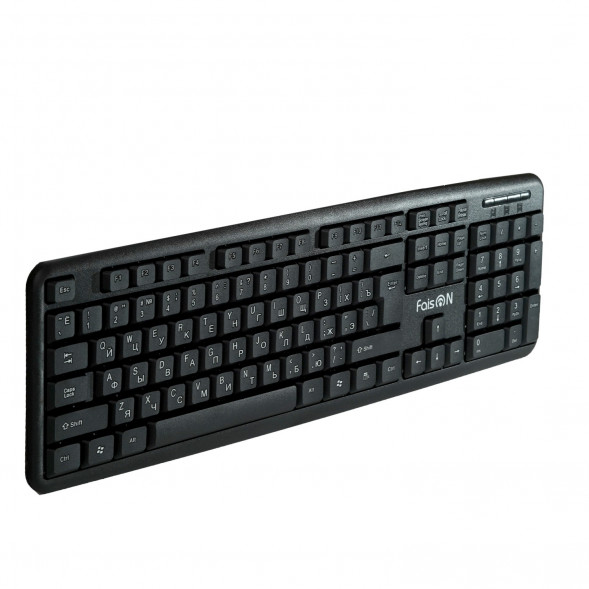 Клавиатура проводная FaisON KB116 для компьютера USB (чёрный)