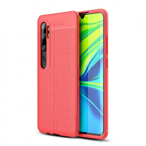 Чехол Litchi Grain для Xiaomi Mi Note 10, Mi Note 10 Pro, Mi CC9 Pro (красный)