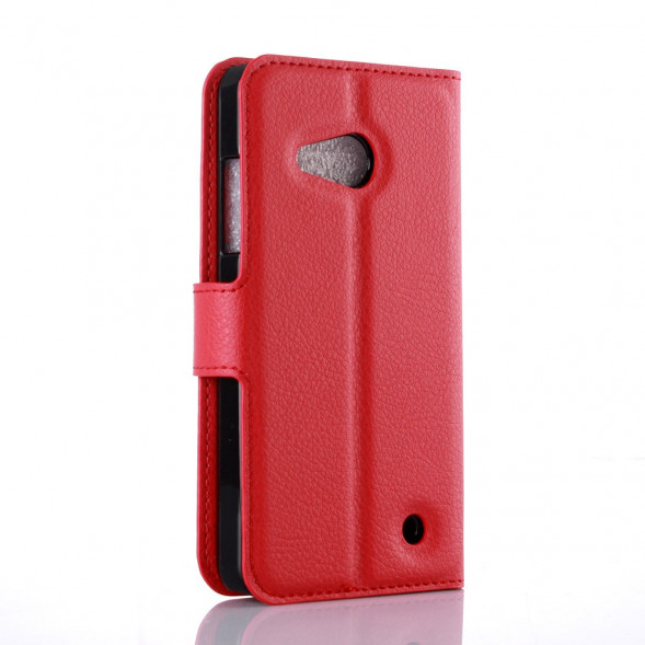 Чехол книжка с визитницей для Microsoft Lumia 550 (Красный)
