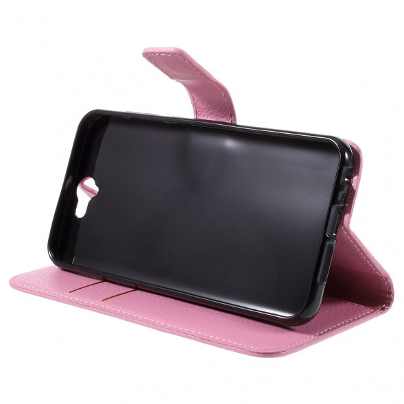 Чехол книжка с визитницей для HTC One A9 (Розовый)