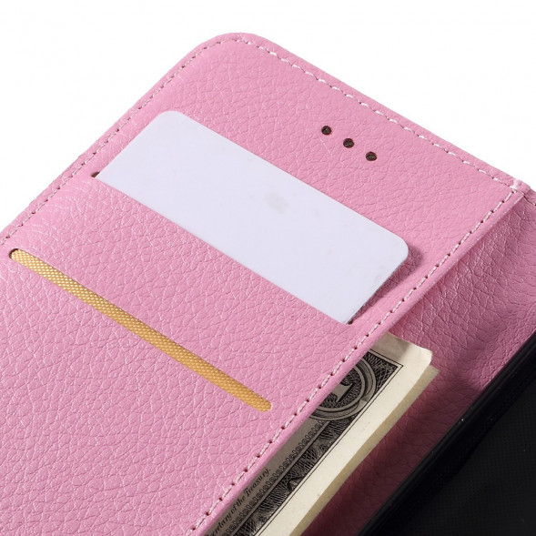 Чехол книжка с визитницей для HTC One A9 (Розовый)