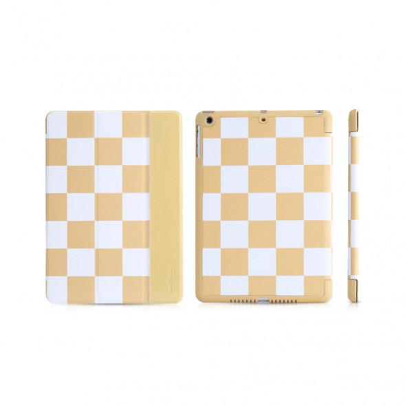 Чехол книжка шахматная Take Fans для iPad Air (Бежевый)