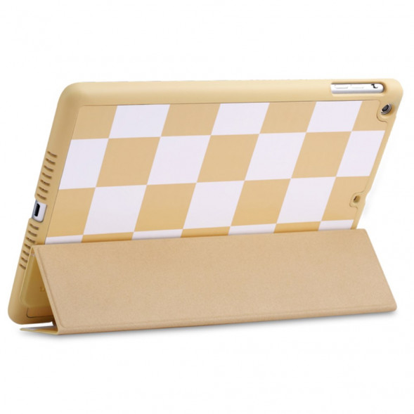 Чехол книжка шахматная Take Fans для iPad Air (Бежевый)