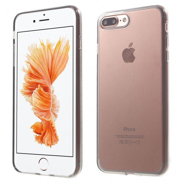 Силиконовый TPU чехол накладка для iPhone 7 Plus (Серый)