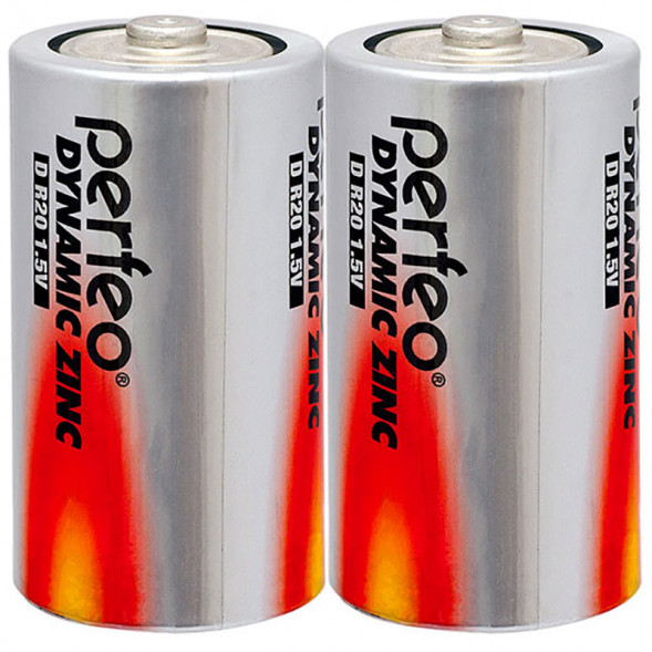 Батарейка D Perfeo R20-2P Dynamic Zinc 1.5В