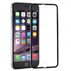 Защитное стекло с алюминиевой окантовкой для iPhone 6, 6S (черный)
