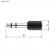 NP-553 6.35-3.5 stereo Переходник из jack 6.35 на jack 3.5 stereo