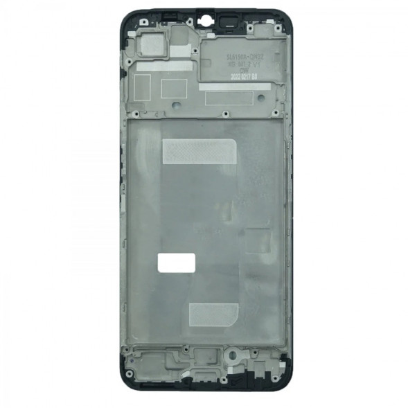 Рамка дисплея для Realme C35 средняя часть корпуса (Черная)
