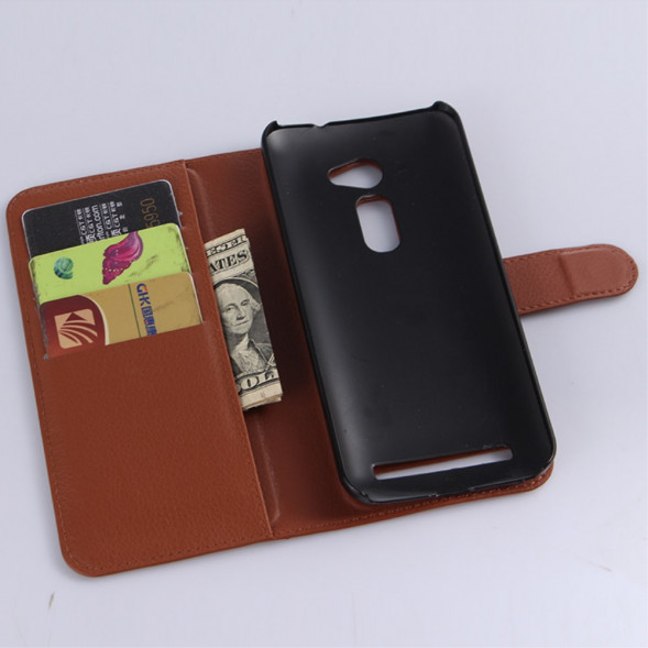 Чехол книжка для Asus Zenfone 2 ZE500CL (коричневый)