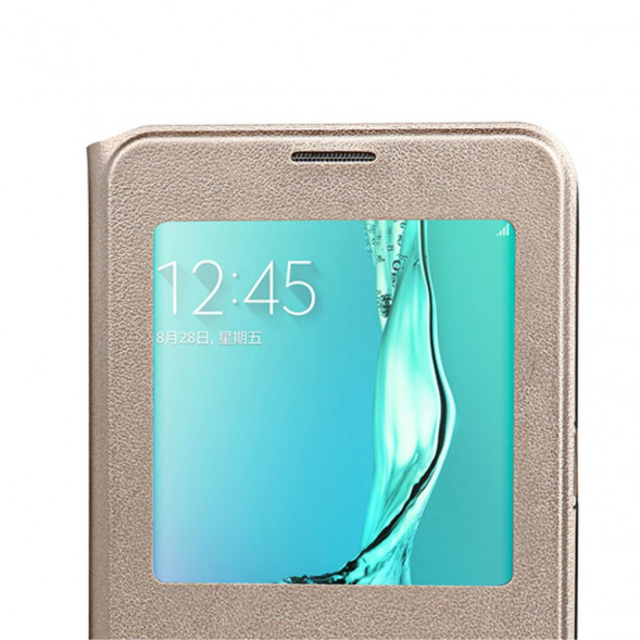 Чехол Usams с окном информации для Samsung Galaxy S6 EDGE+ G928 (Золотистый)