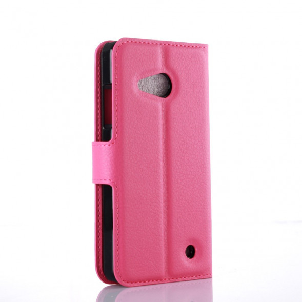 Чехол книжка с визитницей для Microsoft Lumia 550 (Малиновый)