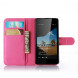 Чехол книжка с визитницей для Microsoft Lumia 550 (Малиновый)