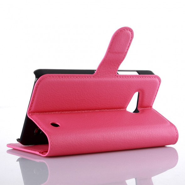 Чехол книжка с визитницей для Microsoft Lumia 550 (Малиновый)