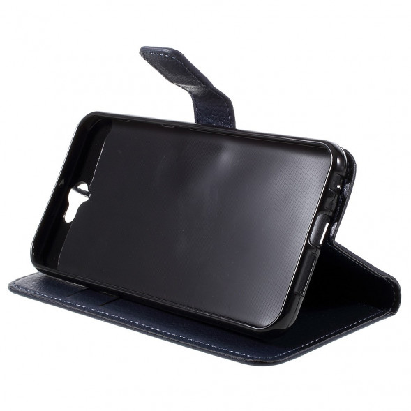 Чехол книжка с визитницей для HTC One A9 (Темно-синий)