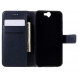 Чехол книжка с визитницей для HTC One A9 (Темно-синий)