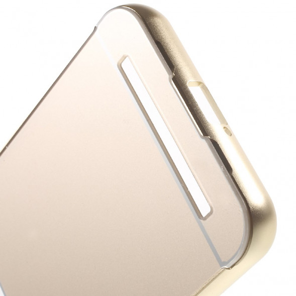 Алюминиевый бампер чехол для Asus Zenfone Max (ZC550KL) (Бежевый)