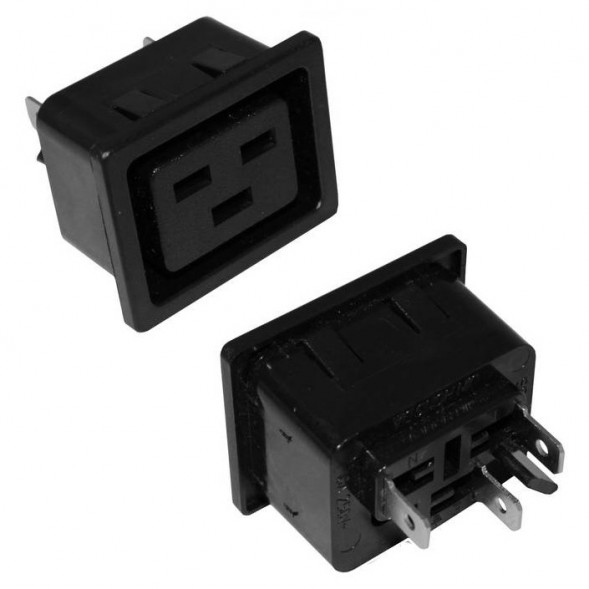 AC-031 Гнездо панельное 3-х полюсное серии AC-0XX