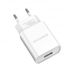 Сетевое зарядное устройство Borofone BA20A Sharp 2.1А 1xUSB (белое)