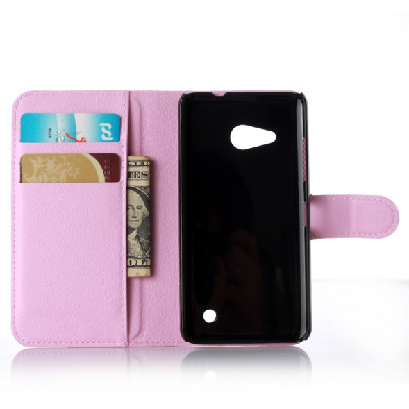 Чехол книжка с визитницей для Microsoft Lumia 550 (Розовый)