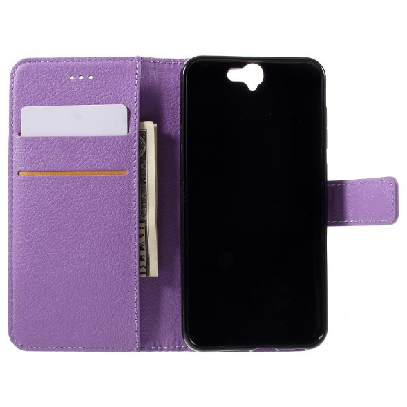 Чехол книжка с визитницей для HTC One A9 (Фиолетовый)