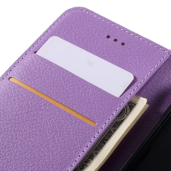 Чехол книжка с визитницей для HTC One A9 (Фиолетовый)
