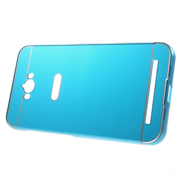 Алюминиевый бампер чехол для Asus Zenfone Max (ZC550KL) (Голубой)