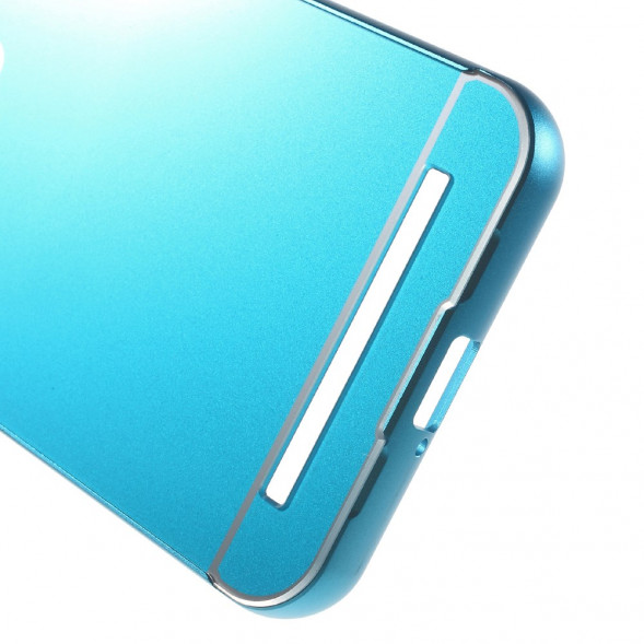 Алюминиевый бампер чехол для Asus Zenfone Max (ZC550KL) (Голубой)