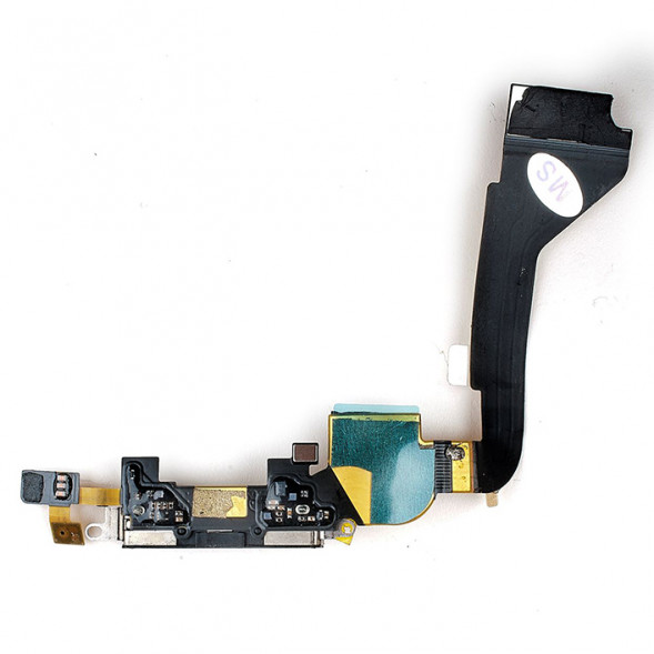Шлейф с разъёмом зарядки и микрофоном для Apple iPhone 4 (Черный)