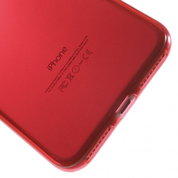 Силиконовый TPU чехол накладка для iPhone 7 Plus (Красный)