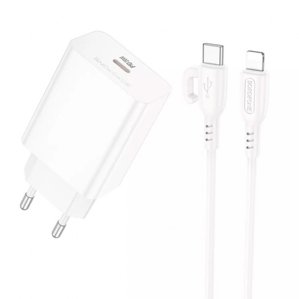 Зарядное устройство BA21A Pro 20 Вт с кабелем Lightning (белый)