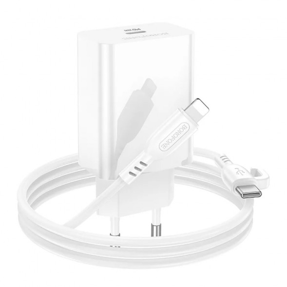 Зарядное устройство BA21A Pro 20 Вт с кабелем Lightning (белый)