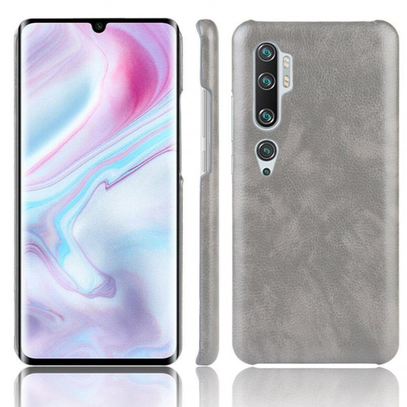 Кожаная накладка для Xiaomi Mi Note 10, Mi Note 10 Pro, Mi CC9 Pro (серый)