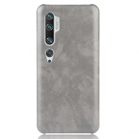 Кожаная накладка для Xiaomi Mi Note 10, Mi Note 10 Pro, Mi CC9 Pro (серый)