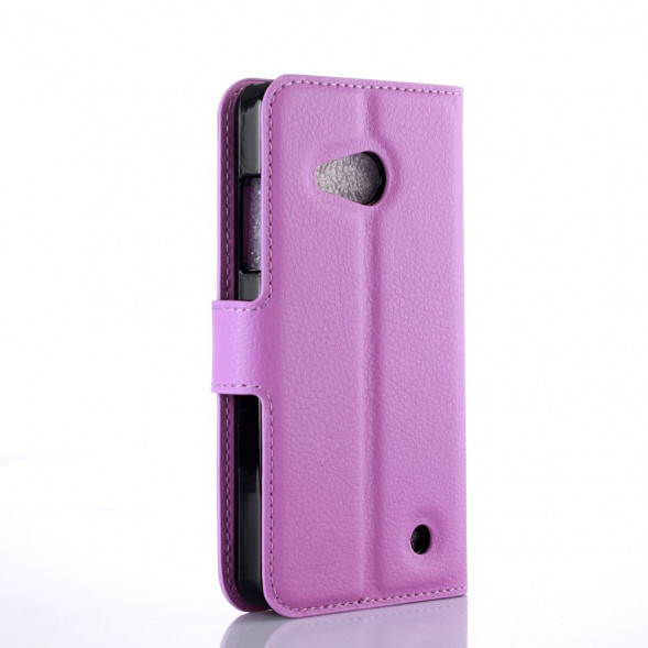 Чехол книжка с визитницей для Microsoft Lumia 550 (Фиолетовый)