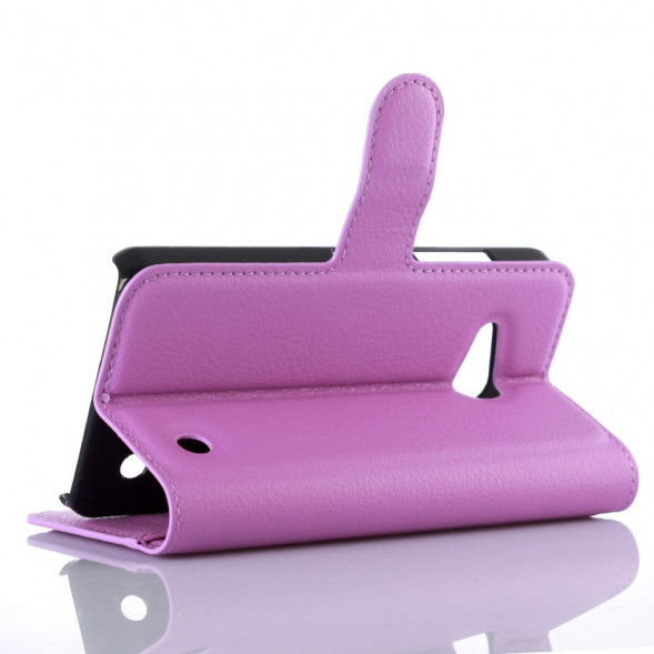 Чехол книжка с визитницей для Microsoft Lumia 550 (Фиолетовый)