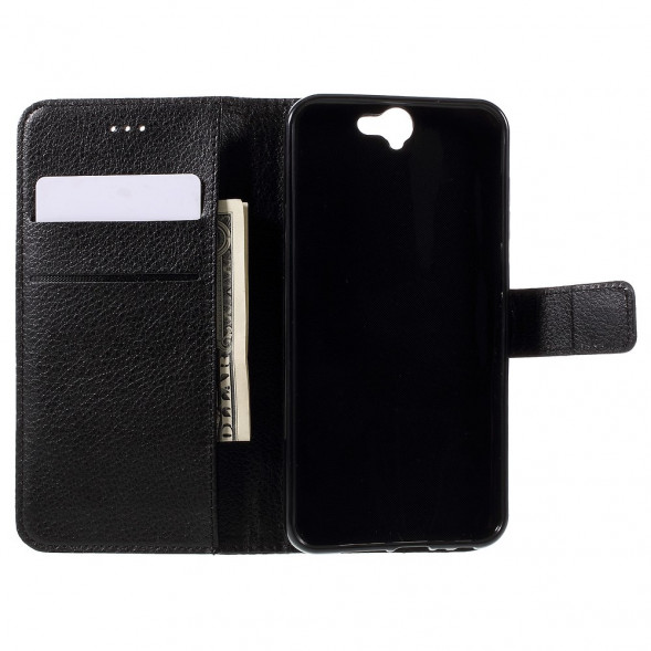 Чехол книжка с визитницей для HTC One A9 (Черный)