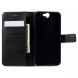 Чехол книжка с визитницей для HTC One A9 (Черный)