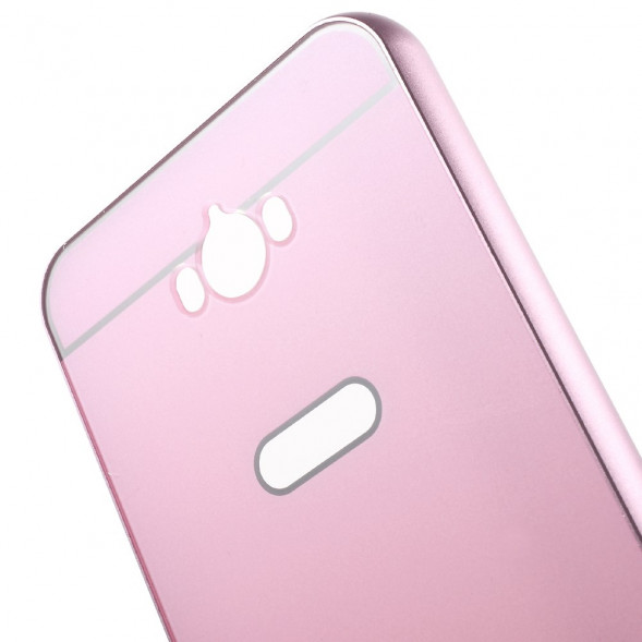 Алюминиевый бампер чехол для Asus Zenfone Max (ZC550KL) (Розовый)