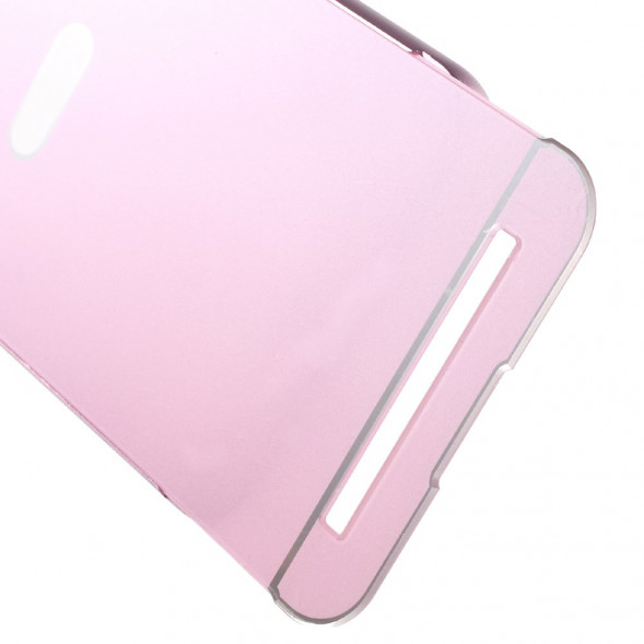 Алюминиевый бампер чехол для Asus Zenfone Max (ZC550KL) (Розовый)
