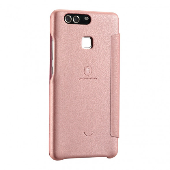 Чехол книжка LENUO для Huawei P9 (Розовый)
